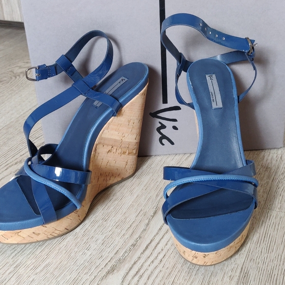 Vic Matie (Italy) Blue High Heels Sandals, newer worn 🇮🇹 - Picture 6 of 14